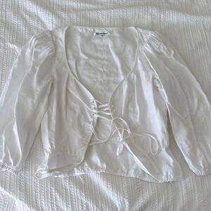 Reformation Barrett Linen Top